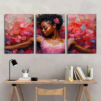3pcs Ballerina Art Ballet Dancer Wall Art Canvas Unframed - High Quality Print 100% Australian Made Wall Canvas - Bella Home Decor