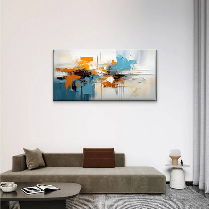 Abstract Painting Colors Line Wall Art Canvas Office Home Room Framed 120x60cm