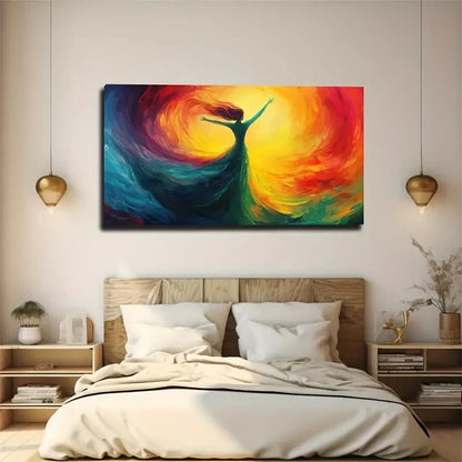 Outstretched Arm Suitable Girl Wall Art Canvas Office Home Room Framed 120x60cm