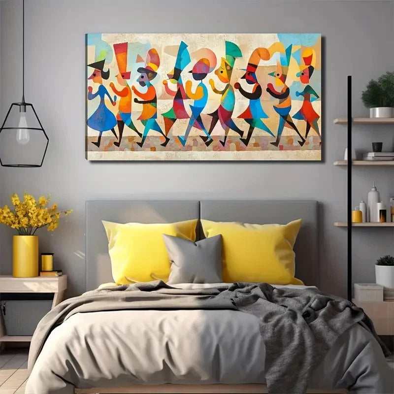 Cartoon African Perfect Wall Art Canvas Office Home Room Framed 120x60cm