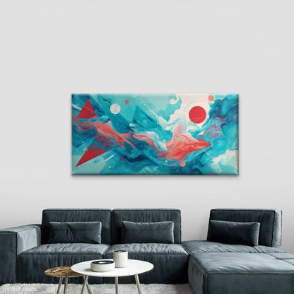 Bold Geometric Dynamic Movement Wall Art Canvas Office Home Room Framed 120x60cm - Bella Home Decor