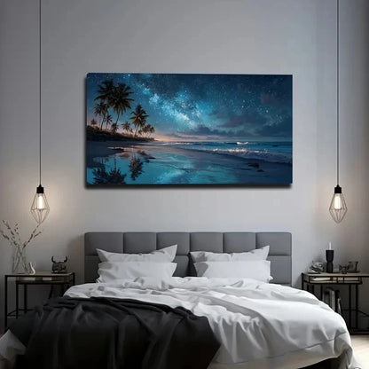 Coconut Forest Reflecting Wall Art Canvas Office Home Room Framed 120x60cm