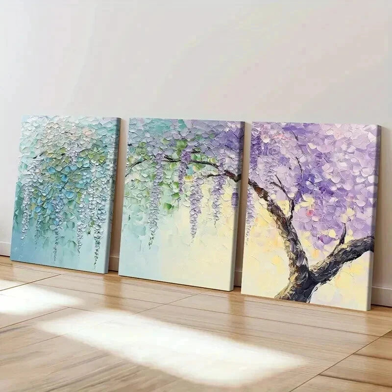 3pcs Artistic Abstract Landscape Art Vintage Wall Art Set Canvas Framed 60x90cm - High Quality Print 100% Australian Made Wall Canvas Ready to Hang - Bella Home Decor