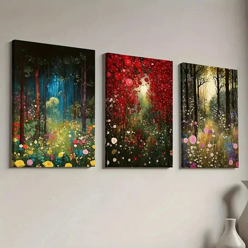 3pcs Natural Plant Leaves Landscape Wall Art Set Canvas Unframed - High Quality Print 100% Australian Made Wall Canvas
