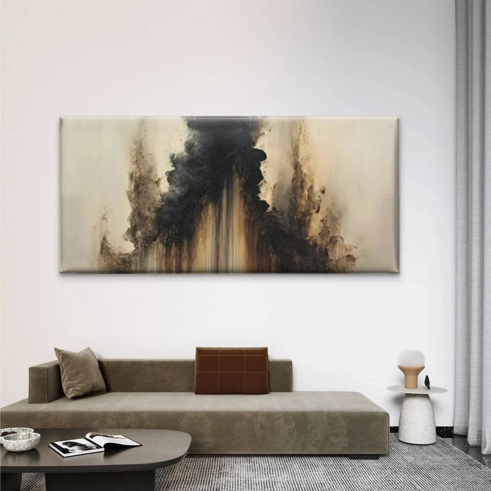 Flowing Lines Abstract Wall Art Canvas Office Home Room Framed 120x60cm