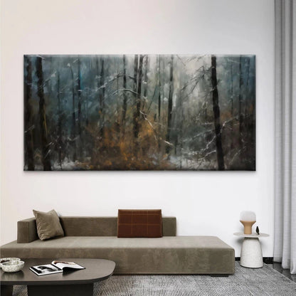 Misty Forest Nature Landscape Wall Art Canvas Office Home Room Framed 120x60cm