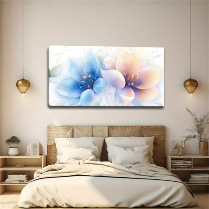Watercolor Floral Gradient Wall Art canvas office home room framed 120x60cm - Bella Home Decor