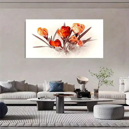 Artistic Flair Charming Tulip Wall Art Canvas Office Home Room Framed 120x60cm - Bella Home Decor