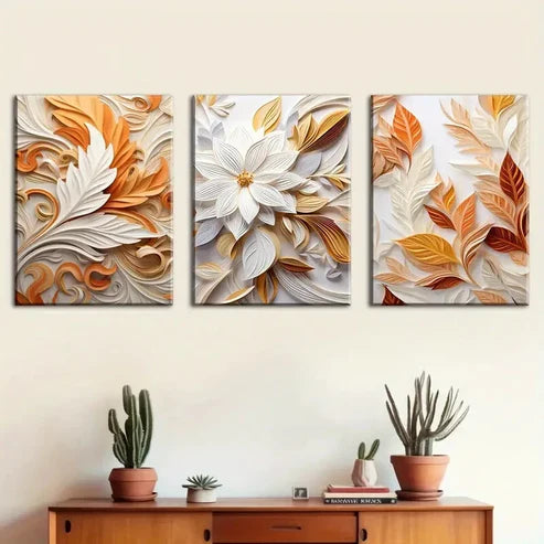 3pcs Abstract Floral And Plant Landscapes Perfect Wall Art Canvas Unframed – High Quality Print 100% Australian Made Wall Canvas - Bella Home Decor