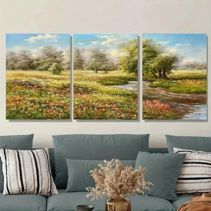 3pcs Scenic Landscape Paintings Wall Art Set Canvas Unframed - High Quality Print 100% Australian Made Wall Canvas