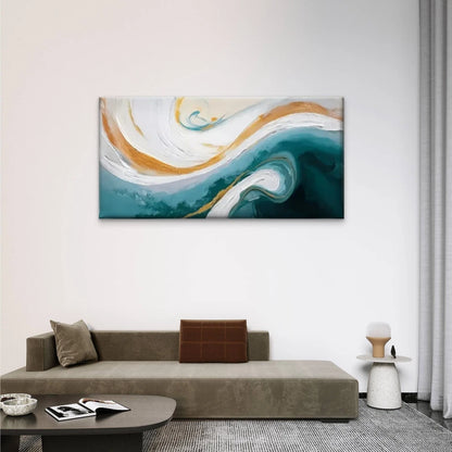 Abstract Painting Abstract Wall Art Canvas Office Home Room Framed 120x60cm