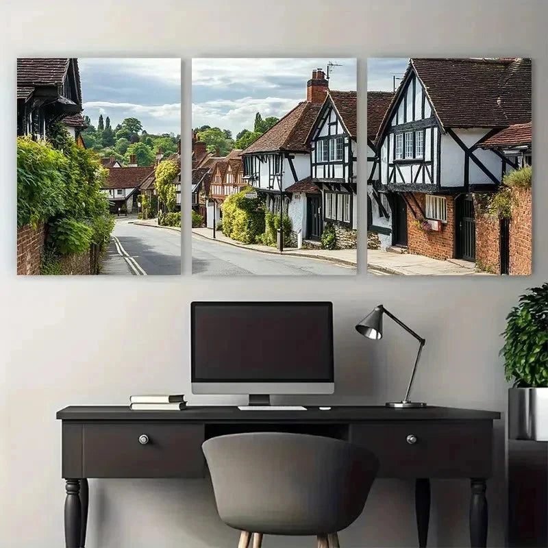 3pcs High Wycombe Buckinghamshire Wall Art Canvas Unframed - High Quality Print 100% Australian Made Wall Canvas