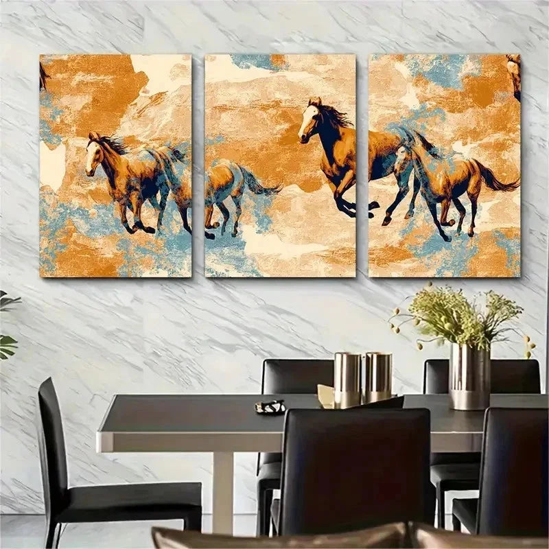 3pcs Western Matchbox Cowgirl Perfect Wall Art Set Canvas Framed 50x70cm - High Quality Print 100% Australian Made Wall Canvas Ready to Hang