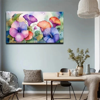 Colorful Watercolor Trumpet Wall Art Canvas Office Home Room Framed 120x60cm
