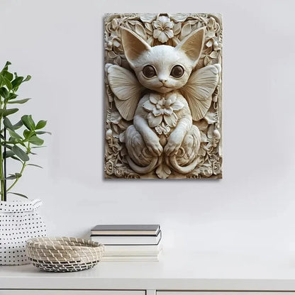 Beautiful Tigatiga Heart Blossoms Painting 40x60cm Metal Print Ready to Hang - Bella Home Decor