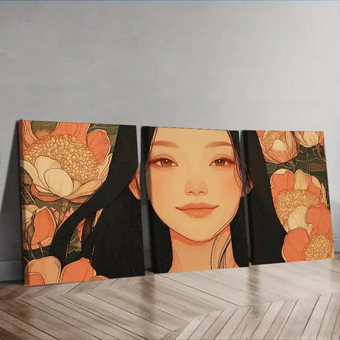 3pcs smile For Home Wall Art Set Canvas Unframed - High Quality Print 100% Australian Made Wall Canvas - Bella Home Decor