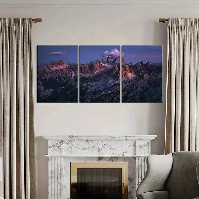 3pcs Rocks Mountains Modern Landscape  Wall Art Set Canvas Framed 60x90cm - High Quality Print 100% Australian Made Wall Canvas Ready to Hang - Bella Home Decor