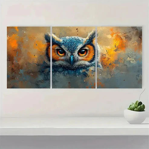 3pcs Owl Nursery Animal Décor Wall Art Canvas Unframed - High Quality Print 100% Australian Made Wall Canvas