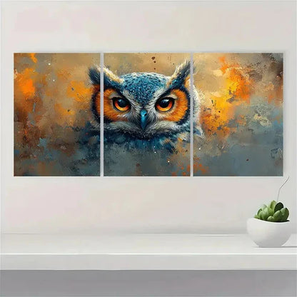 3pcs Owl Nursery Animal Décor Wall Art Canvas Unframed - High Quality Print 100% Australian Made Wall Canvas