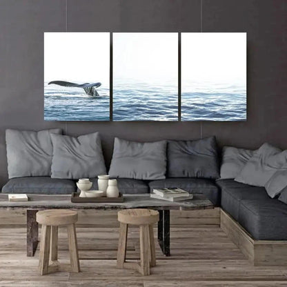 3pcs Ocean Triptych Oceanic Theme OT   Wall Art Set Canvas Framed 50x70cm - High Quality Print 100% Australian Made Wall Canvas Ready to Hang