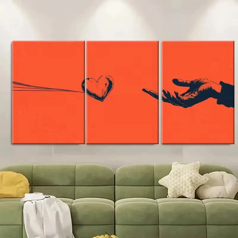 3pcs Fragile Handle with Care Wall Art Set Canvas Framed 50x70cm - High Quality Print 100% Australian Made Wall Canvas Ready to Hang - Bella Home Decor
