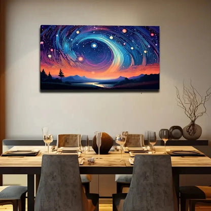 Cosmic Landscape Modern Décor Wall Art Canvas Office Home Room Framed 120x60cm