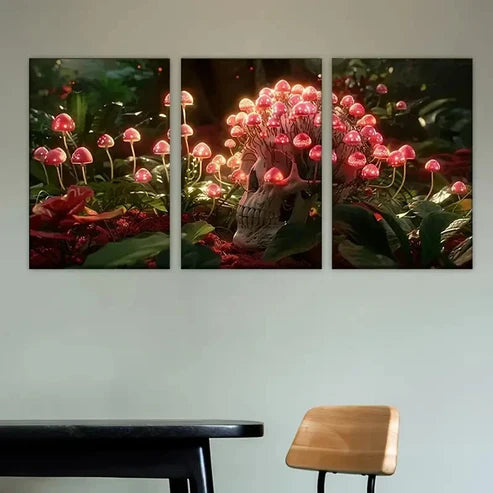 3pcs bird sitting on flower Wall Art Set Canvas Unframed - High Quality Print 100% Australian Made Wall Canvas