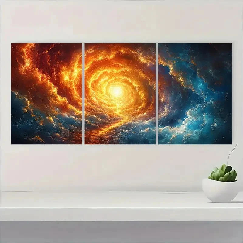 3pcs Cosmic Sunset Canvas Art Prints R   Wall Art Set Canvas Framed 40x60cm - High Quality Print 100% Australian Made Wall Canvas Ready to Hang - Bella Home Decor