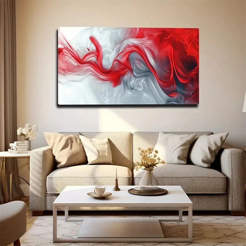 Colors Presented In Flowing Wall Art Canvas Office Home Room Framed 120x60cm - Bella Home Decor