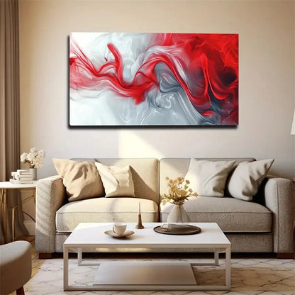 Colors Presented In Flowing Wall Art Canvas Office Home Room Framed 120x60cm - Bella Home Decor