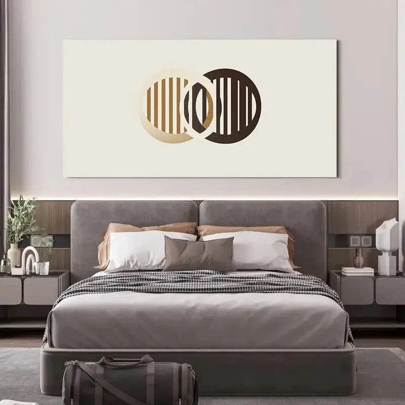 Modern Minimalist Abstract Wall Art Canvas Office Home Room Framed 120x60cm