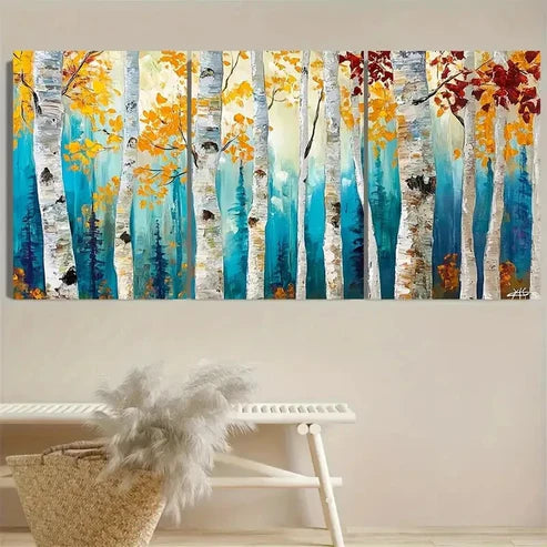 3pcs Birch Tree Forest Aspen Trees Art Wabi Sabi Wall Art Canvas Unframed - High Quality Print 100% Australian Made Wall Canvas - Bella Home Decor