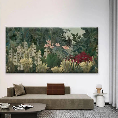 Botanical Foliage with Monstera Wall Art Canvas Office Home Room Framed 120x60cm
