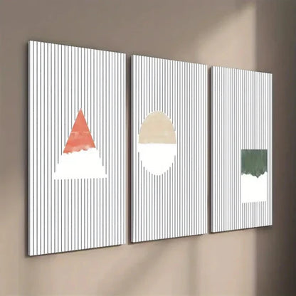 3pcs Triangle Circle And Square Creative Wall Art Set Canvas Unframed - High Quality Print 100% Australian Made Wall Canvas