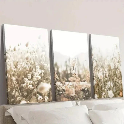 3pcs Scandinavian Countryside Landscape Wall Art Set Canvas Unframed - High Quality Print 100% Australian Made Wall Canvas