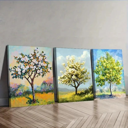 3pcs A Small Pear Tree Wall Art Set Canvas Unframed – High Quality Print 100% Australian Made Wall Canvas - Bella Home Decor