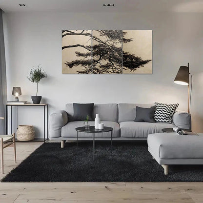 3pcs Abstract Tree Black and White Nature Metal Print Ready to Hang Art - Bella Home Decor