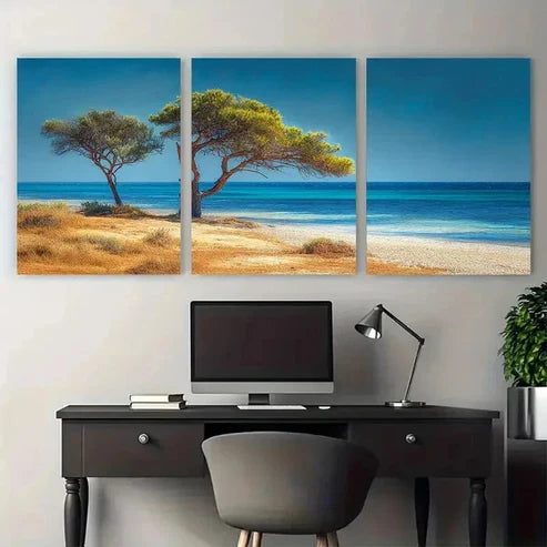 3pcs Landscape Nature Seaside Beach Wall Art Canvas Unframed - High Quality Print 100% Australian Made Wall Canvas