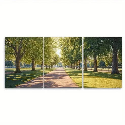 3pcs James Park Buckingham Palace Wall Art Set Canvas Unframed - High Quality Print 100% Australian Made Wall Canvas - Bella Home Decor