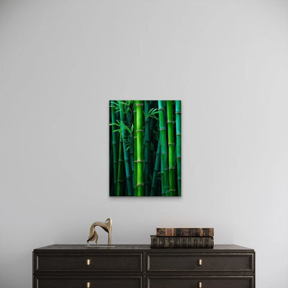 Modern Japanese Bamboo Metal Print Ready to Hang