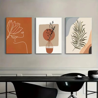 3pcs Botanical Designs Wall Art Set Canvas Framed 60x90cm High Quality Print 100% Australian Made Wall Canvas Ready to Hang