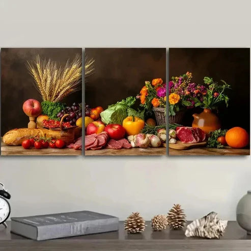 3pcs Elephant Walking Design Colorful Perfect Wall Art Set Canvas Unframed - High Quality Print 100% Australian Made Wall Canvas