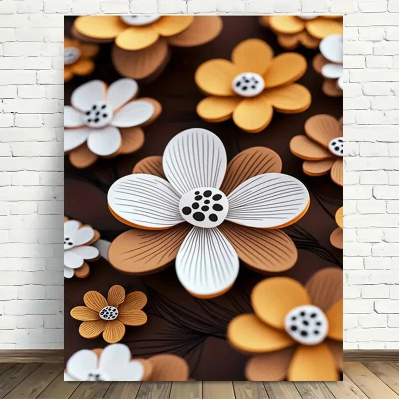Beautiful Modern Vintage Floral Elegant Painting 40x60cm Metal Print Ready to Hang - Bella Home Decor