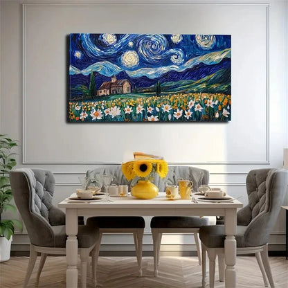 Starry Sky Replica Banquet Wall Art Canvas Office Home Room Framed 120x60cm - Bella Home Decor