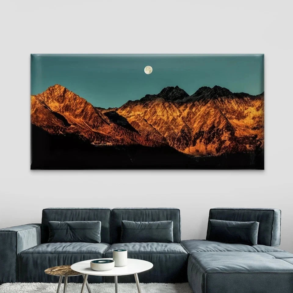 Landscape with Vibrant Mountain Wall Art Canvas Office Home Room Framed 120x60cm