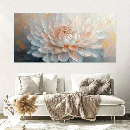 3pcs Abstract Floral Blooming Blossom Wall Art Set Canvas Framed 40x60cm – High Quality Print 100% Australian Made Wall Canvas Ready to Hang - Bella Home Decor