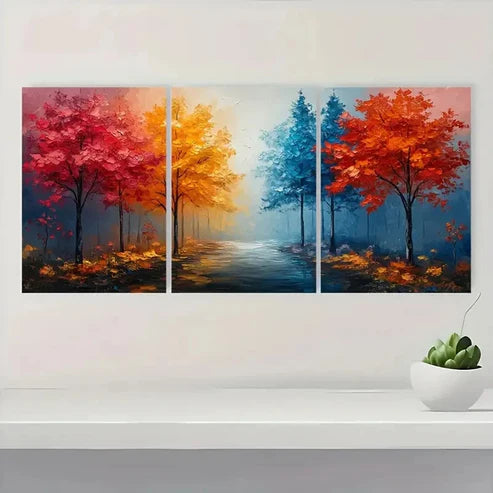 3pcs Original Forest Nature Art Modern DS  Wall Art Set Canvas Unframed - High Quality Print 100% Australian Made Wall Canvas - Bella Home Decor