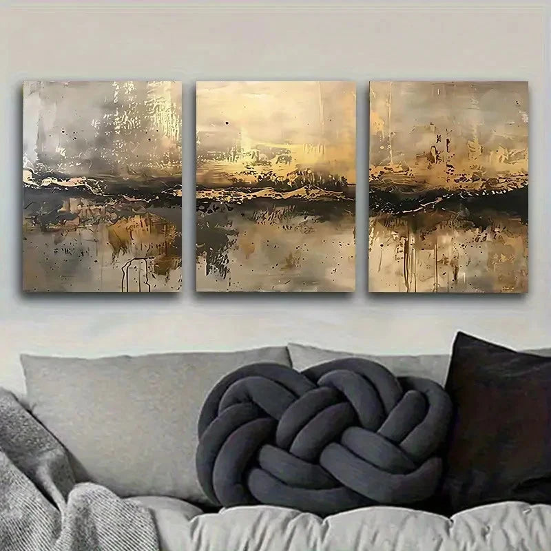 3pcs Cityscape Reflections Wall Art Set Canvas Framed 60x90cm - High Quality Print 100% Australian Made Wall Canvas Ready to Hang - Bella Home Decor