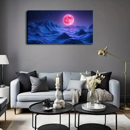 Fantasy Alien Landscape Wall Art Canvas Office Home Room Framed 120x60cm - Bella Home Decor