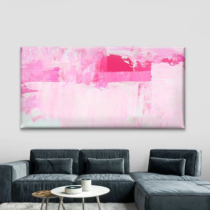 Pink Painting Elements Wall Art Canvas Office Home Room Framed 120x60cm